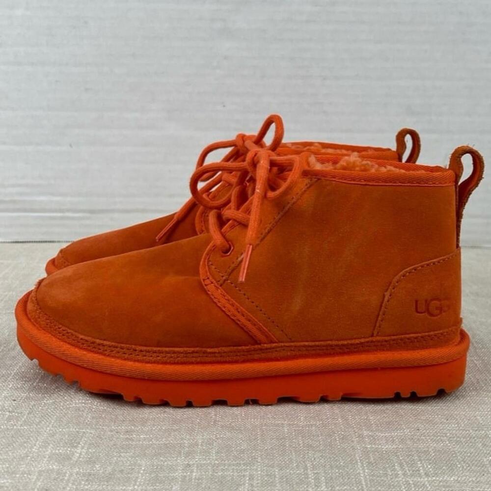 UGG Neumel‎ Suede Orange Boots Womens Sz 5